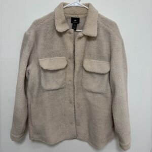 H&M Men’s Cream Teddy Jacket